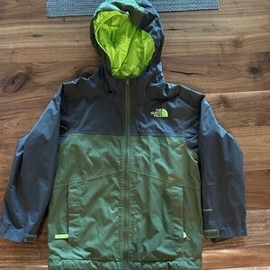The North Face Kids' Two-Tone Green Raincoat